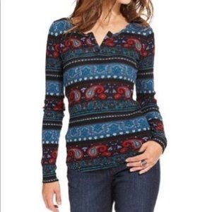 NWT Lucky Brand paisley thermal - Size S.